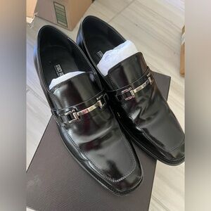 Stacy Adams men black slip on penny loafer 9.5m